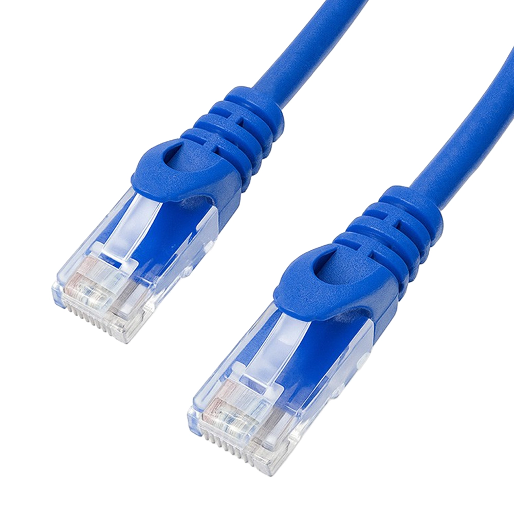 Assynia Cat6 U/UTP Slimline Patch Lead, LSZH, 0.3m, Blue